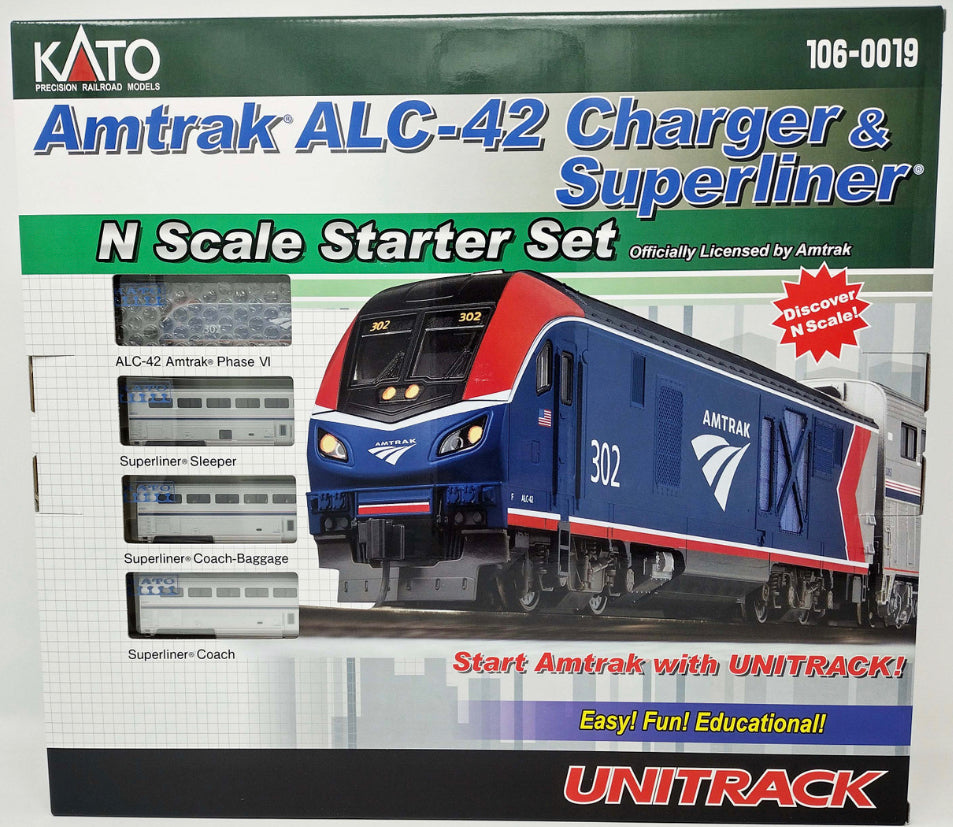 KATO N Scale Amtrak ALC-42 Charger, Superliner Starter Set 106-0019 – A ...