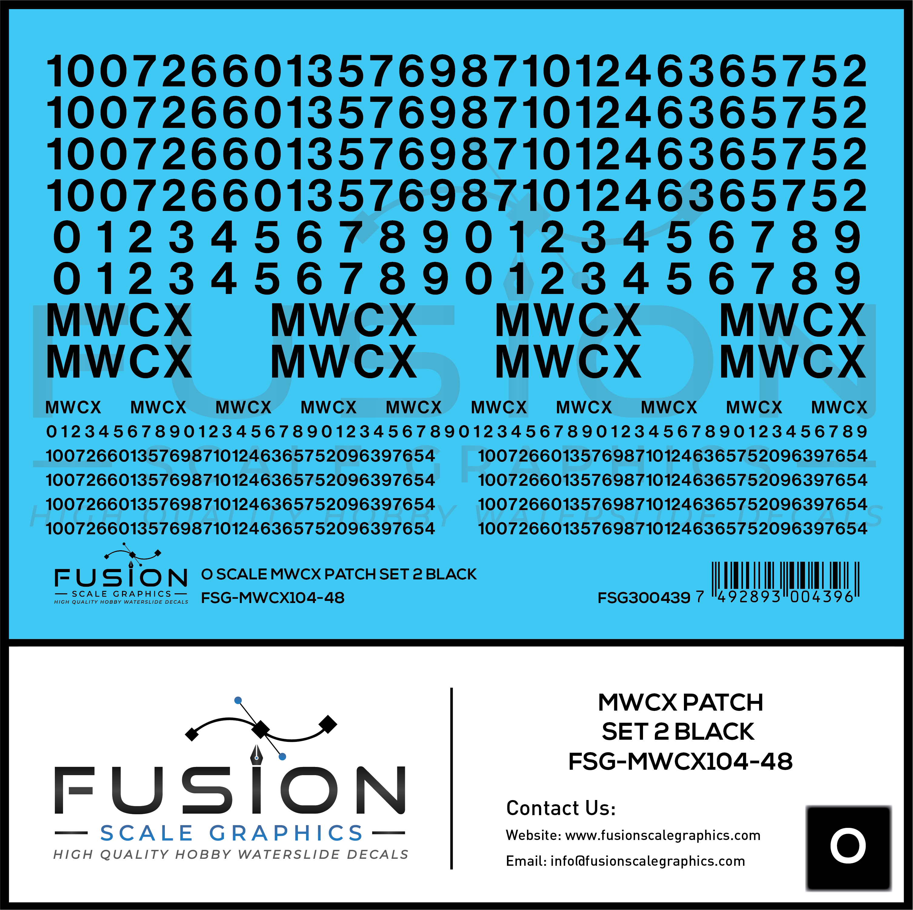 O Scale MWCX Freight Car Patching Decal Set 2 Black – A&S Trains