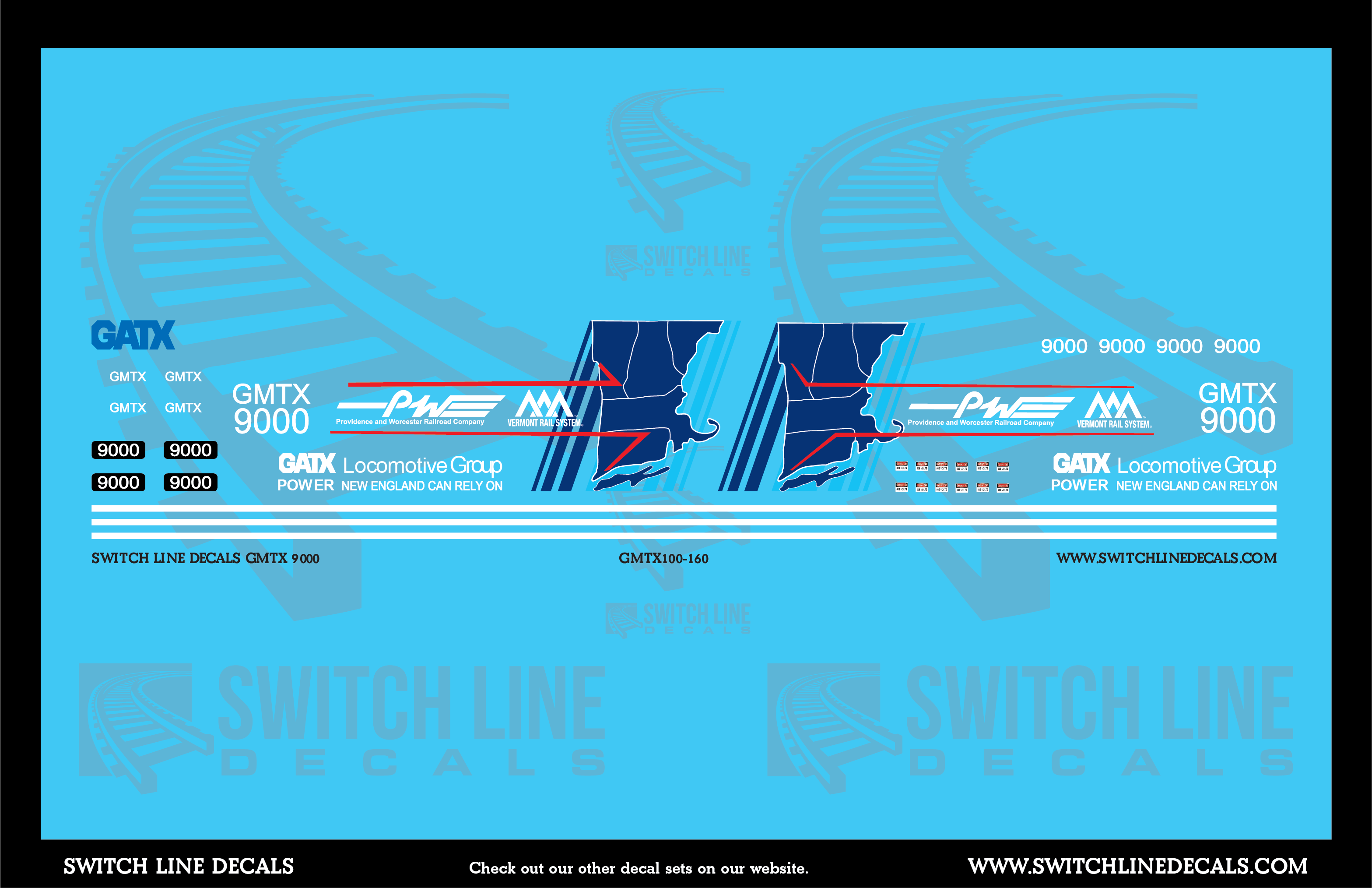 N Scale GMTX 9000 Locomotive Decal Set – A&S Trains