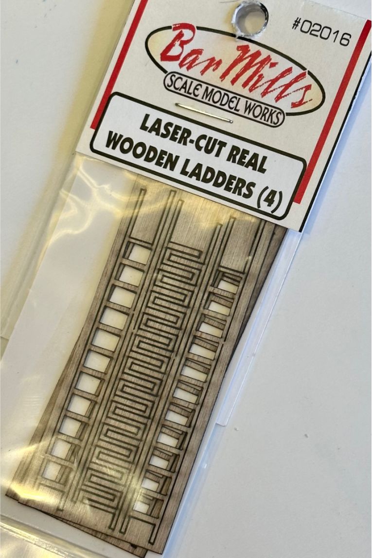 Bar Mills O Scale 04035 Laser-Cut Real Wooden Ladders (4)