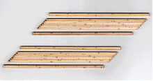 Blair Line H.O. Scale 134 Laser-Cut 2-Lane Angled Wood Grade Crossing Right