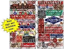 Blair Line N Scale 036 Restaurant & Cafe Signs