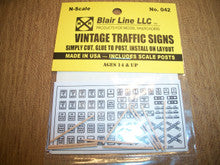 Blair Line N Scale 042 Vintage Traffic Signs