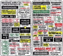 Blair Line N Scale 055 Industrial & Manufacturing Signs