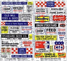 Blair Line N Scale 057 Feed and Seed Signs