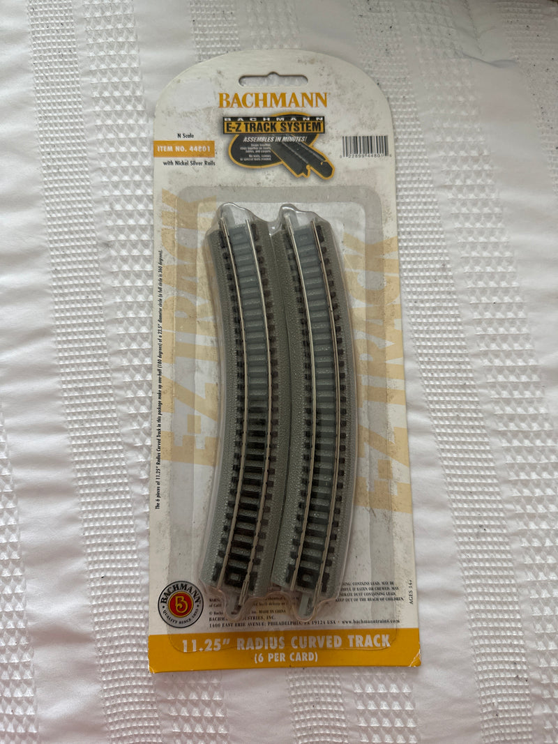 Bachmann - N-Scale - 11.25" Radius Curved Track - with Nickel Silver Rails - 44801