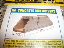 Blair Line H.O. Scale 2807 Laser Cut Concrete Box Culvert Kit 1" fill Single Track