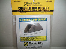 Blair Line N Scale 1808 Laser Cut Concrete Box Culvert Kit 1/2" fill Single Track