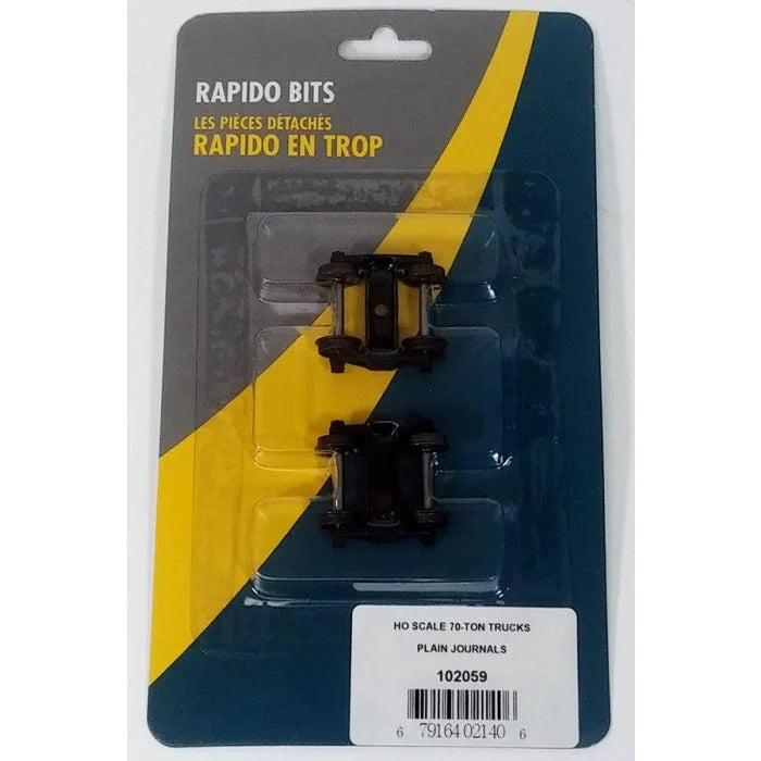 Rapido Bits H.O. Scale 102059 70-Ton Trucks Plain Journals