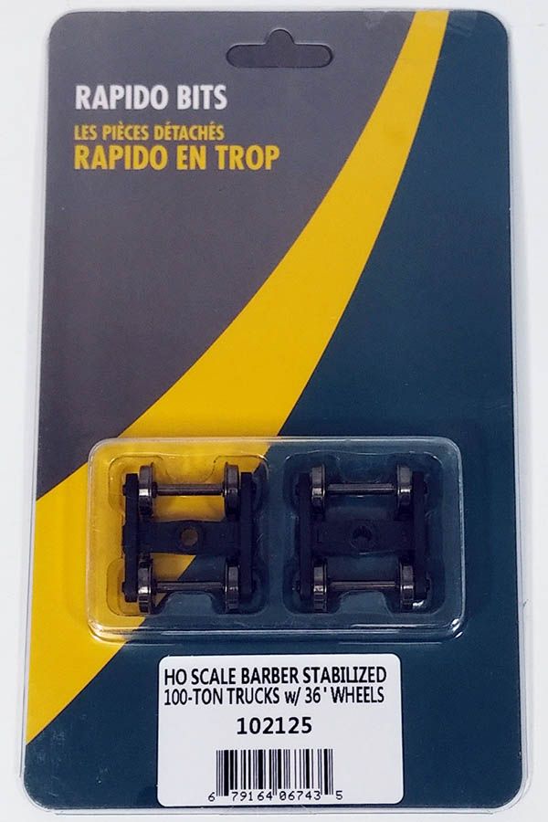 Rapido Bits H.O. Scale 102125 Barber Stabilized 100-Ton Trucks w/36&