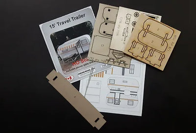 Osborn Model Kits H.O. Scale 15' Travel Trailer 1126