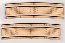 Blair Line H.O. Scale 128 Laser-Cut 2-Lane Curved Wood Grade Crossing-24" radius