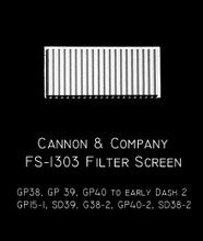 Cannon & Company H.O. Scale FS-1303 Inertial filter Screens FS-1303 40 Series Early Dash 2 GPs (4)