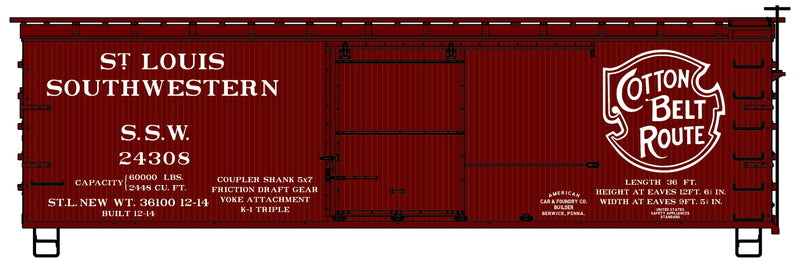Accurail H.O. Scale 1314 Cotton Belt 36&
