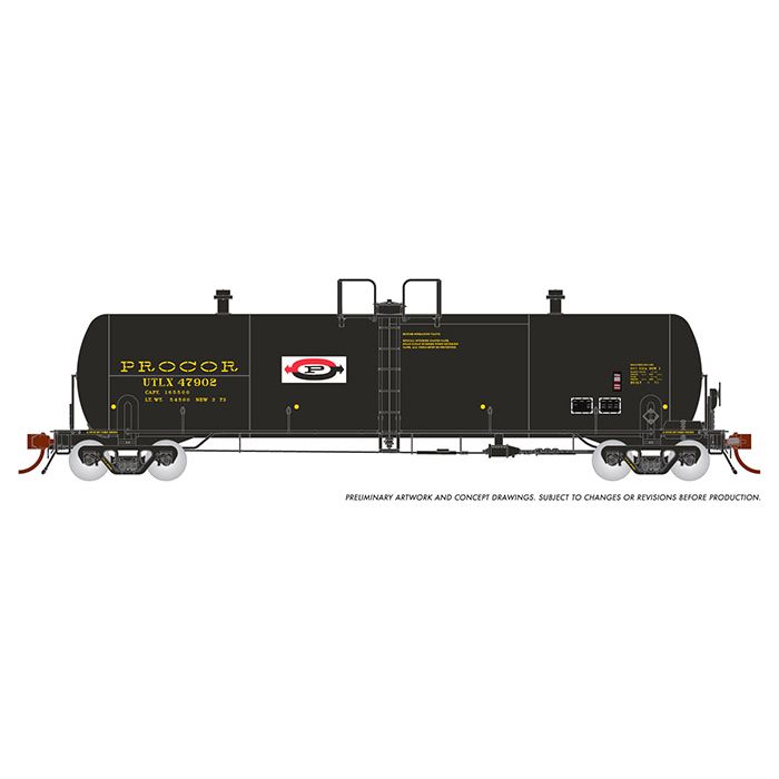 Rapido Trains Inc. 135001-3 UTLX As Delivered PRCOR GP20 Tank Car 47907