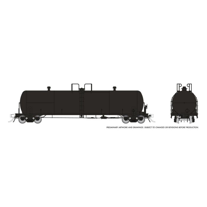 Rapido H.O. Scale 135098 Procor 20K gal Tank Car: Painted, Unlettered - Early 70 Ton Style