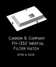 Cannon & Company H.O. Scale FH-1352 Inertial filter Hatches FH-1352 GP/SD38 Dust Bin (2)