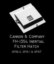 Cannon & Company H.O. Scale FH-1354 Inertial filter Hatches FH-1354 GP38-2 Dust Bin (2)