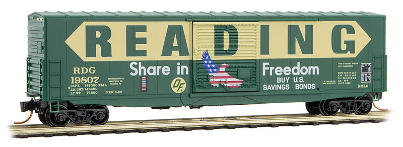 Micro Trains N-Scale 180 00 060 - Boxcar, 50 Foot, PS-1 - Reading - 19807