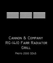 Cannon & Company H.O. Scale RG-1410 Radiator Screens & Grilles RG-1410 Farr Grilles SP SD45s (6)
