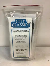 City Classics Easy-To-Assemble H.O. Scale Structure Kit-104CC Extra Stories For Smallman St. Warehouse