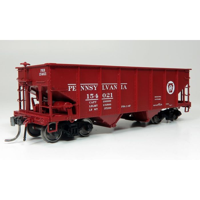 Rapido H.O. Scale 148002-5 GLa 2-Bay Hopper: PRR Circle Keystone 
