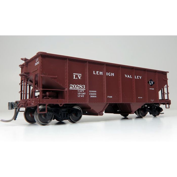 Rapido H.O. Scale 148007-3 GLa 2-Bay Hopper: Lehigh Valley - Single Car Road 