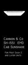 Cannon & Company H.O. Scale SH-1551 Cab Kits SH-1551 Cab Sunshades (8)