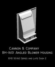 Cannon & Company H.O. Scale BH-1601 Traction Motor Blower Housings BH-1601 Angled 50/60/70 series (2)