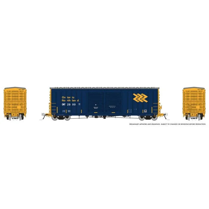 Rapido Trains Inc. H.O. Scale 170009A Ontario Northland PC&F B-70-69 Boxcar 2807