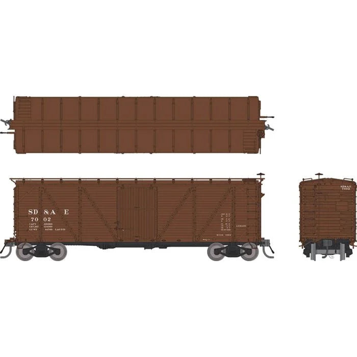 Rapido Trains Inc. H.O. Scale 171052A San Diego & Arizona Eastern B-50-16 Boxcar 7002