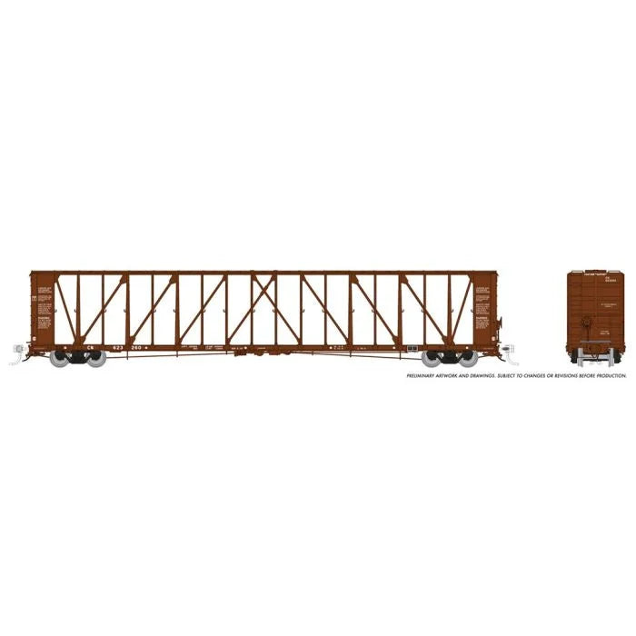 Rapido Trains Inc. 174003-1 CN Rail-Brown NSC Centerbeam Flatcar 623260