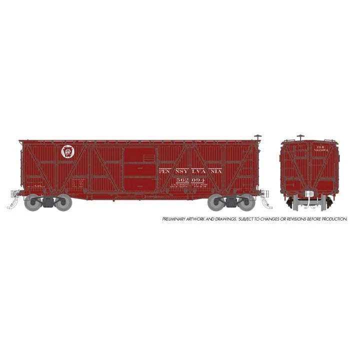 Rapido Trains Inc. H.O. Scale 177005A PRR Circle Keystone 1 (1939+) X23 Boxcar 562323