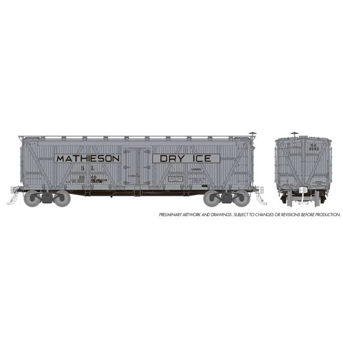 Rapido Trains Inc. H.O. Scale 177205A National Car-Mathieson Dry Ice (1952+) FGE R7 Reefer 8845
