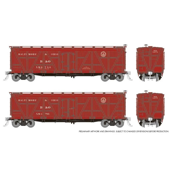 Rapido Trains Inc. H.O. Scale 177206A Baltimore & Ohio (1954+) FGE R7 Reefer XM4785