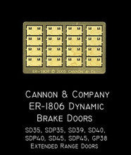 Cannon & Company H.O. Scale ER-1806 Ext Range Doors ER-1806 SD35, SD39. SD40, SD45, GP38 (16)