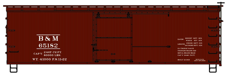 Accurail H.O. Scale 1809 Boston & Maine 36&