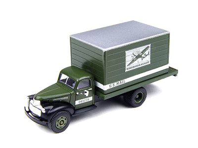 Mini Metals H.O. Scale 30318 1941-1946 Chevrolet Box Delivery Truck - Assembled - Mini Metals(R) -- United States Mail (Green, white)