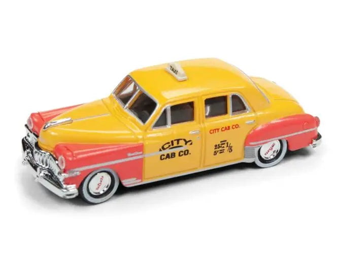 Mini Metals H.O. Scale 30529 1950 Chrysler DeSoto Sedan - Assembled - Mini-Metals(R) -- City Cab Co. (yellow, red fenders)