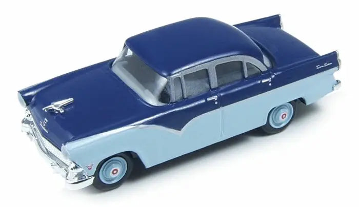 Mini Metals H.O. Scale 30401 1955 Ford Fairlane 4-Door Town Sedan - Assembled - Mini Metals(R) -- Banner Blue/Waterfall Blue