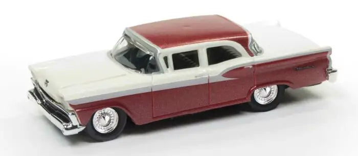 Mini Metals H.O. Scale 30493 1959 Ford Fairlane 4-Door - Assembled - Mini Metals(R) -- Brandywine Red, White