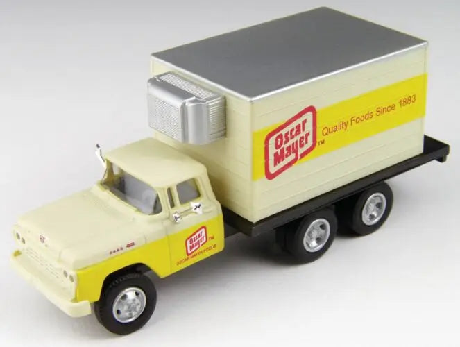 Mini Metals H.O. Scale 30439 1960 Ford F-500 Box-Body Reefer Truck - Assembled - Mini MetalsÊ -- Oscar Meyer (white, yellow, red)