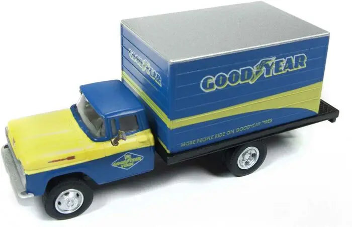 Mini Metals H.O. Scale 30511 1960 Ford F-500 Boxvan Delivery Truck - Assembled - Mini Metals(R) -- Goodyear Tires (yellow, blue)