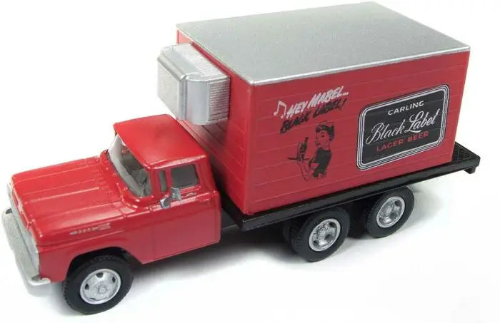 Mini Metals H.O. Scale 30508 1960 Ford Reefer Delivery Truck - Assembled - Mini Metals(R) -- Carling Black Label Beer (red, silver, black)