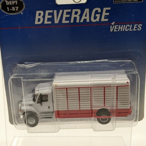  Boley H.O. Scale International White and Red Beverage Truck Diecast Trucks with Plastic 4513-77 1:87 Scale