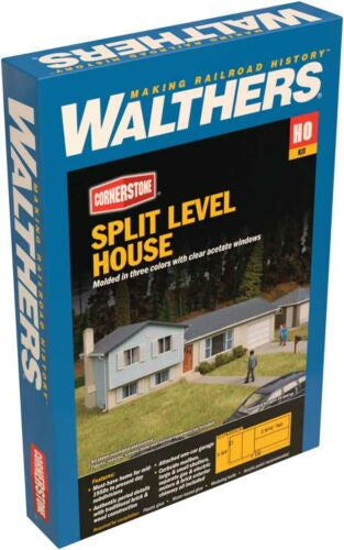 Walthers Cornerstone H.O. Scale Split-Level House Building Kit 933-3794