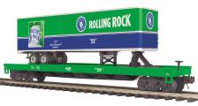 MTH O-Scale Flat Car w/ 48' Trailer Rolling Rock (20-98630)