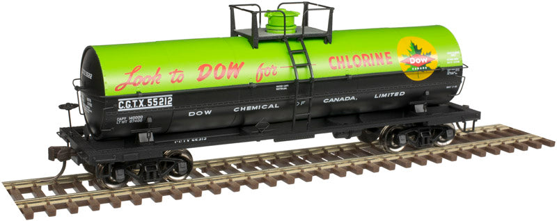 Atlas Trainman H.O. Scale 20 005 483 Dow Canada (CGTX) 11,000 Gallon Tank Car 55213