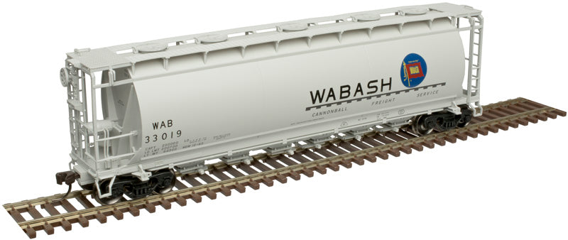 Atlas H.O. Scale 20 005 783 WABASH Road ACF 6-Bay Cylindrical Hopper 33019