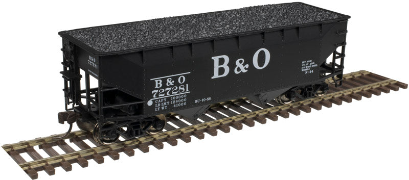 Atlas H.O. Scale 20 005 898 Balitmore & Ohio 2-Bay Offset Side Hopper (3 Car Pack)